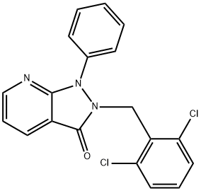 2-(2,6-DICHLOROBENZYL)-1-PHENYL-1,2-DIHYDRO-3H-PYRAZOLO[3,4-B]PYRIDIN-3-ONE Struktur