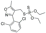 S-([3-(2,6-DICHLOROPHENYL)-5-METHYLISOXAZOL-4-YL]METHYL) O,O-DIETHYL PHOSPHODITHIOATE Struktur