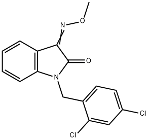 1-(2,4-DICHLOROBENZYL)-1H-INDOLE-2,3-DIONE 3-(O-METHYLOXIME) Struktur