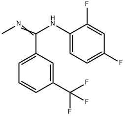 N-(2,4-DIFLUOROPHENYL)-N'-METHYL-3-(TRIFLUOROMETHYL)BENZENECARBOXIMIDAMIDE Struktur