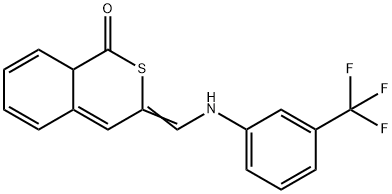 3-([3-(TRIFLUOROMETHYL)ANILINO]METHYLENE)-2-BENZOTHIOPHEN-1(3H)-ONE Struktur