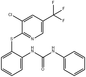 N-(2-([3-CHLORO-5-(TRIFLUOROMETHYL)-2-PYRIDINYL]SULFANYL)PHENYL)-N'-PHENYLUREA Struktur