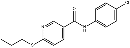 N-(4-CHLOROPHENYL)-6-(PROPYLSULFANYL)NICOTINAMIDE Struktur