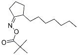 1-(2-([(2,2-DIMETHYLPROPANOYL)OXY]IMINO)CYCLOPENTYL)HEPTANE Struktur