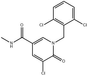 5-CHLORO-1-(2,6-DICHLOROBENZYL)-N-METHYL-6-OXO-1,6-DIHYDRO-3-PYRIDINECARBOXAMIDE Struktur