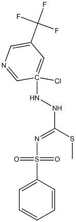 N-[(2-[3-CHLORO-5-(TRIFLUOROMETHYL)-2-PYRIDINYL]HYDRAZINO)(METHYLSULFANYL)METHYLENE]BENZENESULFONAMIDE Struktur