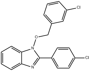 1-[(3-CHLOROBENZYL)OXY]-2-(4-CHLOROPHENYL)-1H-1,3-BENZIMIDAZOLE Struktur