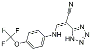 2-(2H-2,3,4,5-TETRAAZOLYL)-3-((4-(TRIFLUOROMETHOXY)PHENYL)AMINO)PROP-2-ENENITRILE Struktur