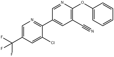 2-PHENOXY-5-(3-CHLORO-5-TRIFLUOROMETHYL-2-PYRIDYL)-3-CYANOPYRIDINE Struktur