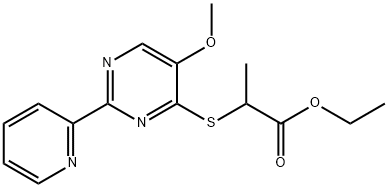 ETHYL 2-([5-METHOXY-2-(2-PYRIDINYL)-4-PYRIMIDINYL]SULFANYL)PROPANOATE Struktur