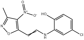 4-CHLORO-2-([2-(3-METHYL-4-NITRO-5-ISOXAZOLYL)VINYL]AMINO)BENZENOL Struktur