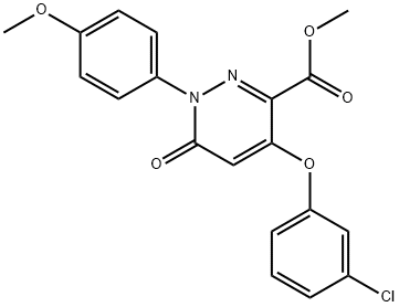 METHYL 4-(3-CHLOROPHENOXY)-1-(4-METHOXYPHENYL)-6-OXO-1,6-DIHYDRO-3-PYRIDAZINECARBOXYLATE Struktur