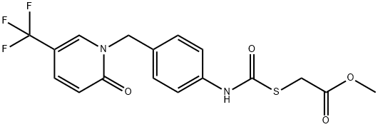 METHYL 2-([(4-([2-OXO-5-(TRIFLUOROMETHYL)-1(2H)-PYRIDINYL]METHYL)ANILINO)CARBONYL]SULFANYL)ACETATE Struktur