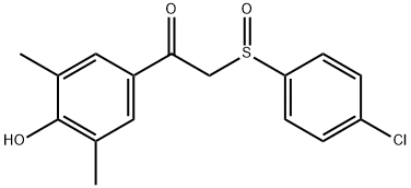 2-[(4-CHLOROPHENYL)SULFINYL]-1-(4-HYDROXY-3,5-DIMETHYLPHENYL)-1-ETHANONE Struktur