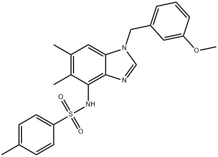 N-[1-(3-METHOXYBENZYL)-5,6-DIMETHYL-1H-1,3-BENZIMIDAZOL-4-YL]-4-METHYLBENZENESULFONAMIDE Struktur