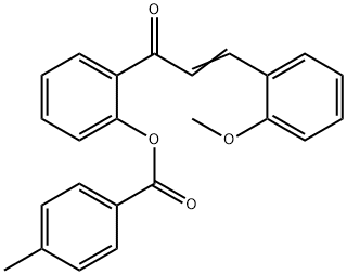 2-[3-(2-METHOXYPHENYL)ACRYLOYL]PHENYL 4-METHYLBENZENECARBOXYLATE Struktur