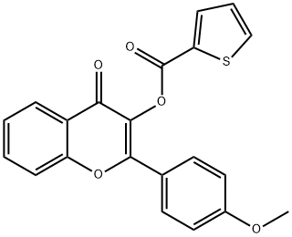 2-(4-METHOXYPHENYL)-4-OXO-4H-CHROMEN-3-YL 2-THIOPHENECARBOXYLATE Struktur