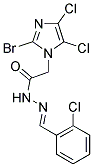 N'1-(2-CHLOROBENZYLIDENE)-2-(2-BROMO-4,5-DICHLORO-1H-IMIDAZOL-1-YL)ETHANOHYDRAZIDE Struktur