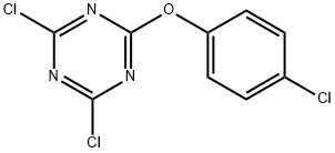 2,4-DICHLORO-6-(4-CHLOROPHENOXY)-1,3,5-TRIAZINE Struktur