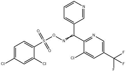 3-CHLORO-2-[(([(2,4-DICHLOROPHENYL)SULFONYL]OXY)IMINO)(3-PYRIDINYL)METHYL]-5-(TRIFLUOROMETHYL)PYRIDINE Struktur