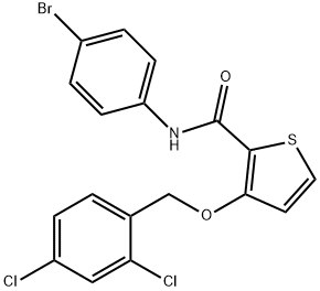 N-(4-BROMOPHENYL)-3-[(2,4-DICHLOROBENZYL)OXY]-2-THIOPHENECARBOXAMIDE Struktur