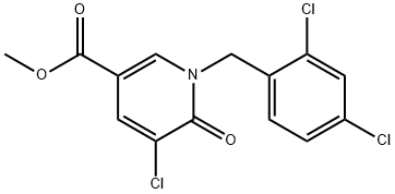 METHYL 5-CHLORO-1-(2,4-DICHLOROBENZYL)-6-OXO-1,6-DIHYDRO-3-PYRIDINECARBOXYLATE Struktur