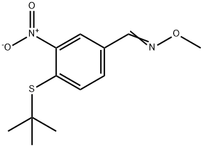 4-(TERT-BUTYLSULFANYL)-3-NITROBENZENECARBALDEHYDE O-METHYLOXIME Struktur