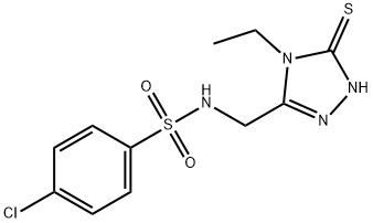 4-CHLORO-N-[(4-ETHYL-5-SULFANYL-4H-1,2,4-TRIAZOL-3-YL)METHYL]BENZENESULFONAMIDE Struktur