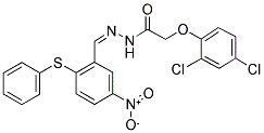 2-(2,4-DICHLOROPHENOXY)-N'-([5-NITRO-2-(PHENYLSULFANYL)PHENYL]METHYLENE)ACETOHYDRAZIDE Struktur