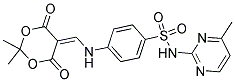 2,2-DIMETHYL-5-(((4-(((4-METHYLPYRIMIDIN-2-YL)AMINO)SULFONYL)PHENYL)AMINO)METHYLENE)-1,3-DIOXANE-4,6-DIONE Struktur