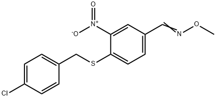 4-[(4-CHLOROBENZYL)SULFANYL]-3-NITROBENZENECARBALDEHYDE O-METHYLOXIME Struktur