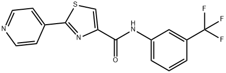 2-(4-PYRIDINYL)-N-[3-(TRIFLUOROMETHYL)PHENYL]-1,3-THIAZOLE-4-CARBOXAMIDE Struktur