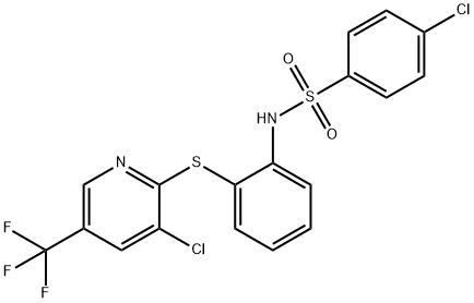 4-CHLORO-N-(2-([3-CHLORO-5-(TRIFLUOROMETHYL)-2-PYRIDINYL]SULFANYL)PHENYL)BENZENESULFONAMIDE Struktur