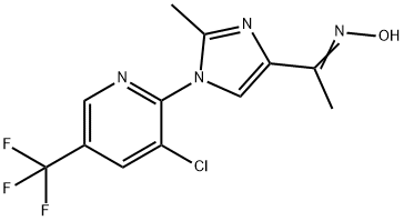 1-(1-[3-CHLORO-5-(TRIFLUOROMETHYL)-2-PYRIDINYL]-2-METHYL-1H-IMIDAZOL-4-YL)-1-ETHANONE OXIME Struktur