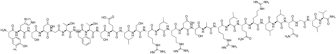 ([125I]-TYR0)-SECRETIN (PORCINE) Struktur