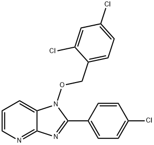 2-(4-CHLOROPHENYL)-1-[(2,4-DICHLOROBENZYL)OXY]-1H-IMIDAZO[4,5-B]PYRIDINE Struktur