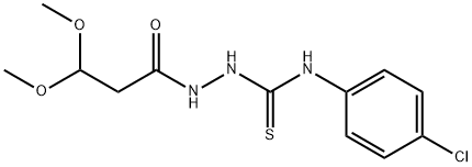 N-(4-CHLOROPHENYL)-2-(3,3-DIMETHOXYPROPANOYL)-1-HYDRAZINECARBOTHIOAMIDE Struktur