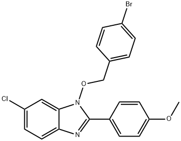 1-[(4-BROMOBENZYL)OXY]-6-CHLORO-2-(4-METHOXYPHENYL)-1H-1,3-BENZIMIDAZOLE Struktur