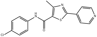 N-(4-CHLOROPHENYL)-4-METHYL-2-(4-PYRIDINYL)-1,3-THIAZOLE-5-CARBOXAMIDE Struktur