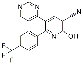 2-HYDROXY-5-(PYRIMIDIN-4-YL)-6-[4-(TRIFLUOROMETHYL)PHENYL]-3-PYRIDINECARBONITRILE Struktur