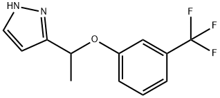 1-(1H-PYRAZOL-5-YL)ETHYL 3-(TRIFLUOROMETHYL)PHENYL ETHER Struktur