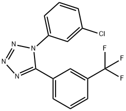 1-(3-CHLOROPHENYL)-5-[3-(TRIFLUOROMETHYL)PHENYL]-1H-1,2,3,4-TETRAAZOLE Struktur