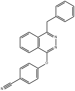 4-[(4-BENZYL-1-PHTHALAZINYL)OXY]BENZENECARBONITRILE Struktur