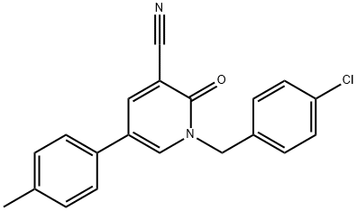 1-(4-CHLOROBENZYL)-5-(4-METHYLPHENYL)-2-OXO-1,2-DIHYDRO-3-PYRIDINECARBONITRILE Struktur