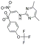 2-((4,6-DIMETHYLPYRIMIDIN-2-YL)AMINO)-1-NITRO-1-((4-(TRIFLUOROMETHOXY)PHENYL)SULFONYL)ETHENE Struktur