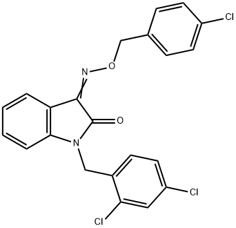 1-(2,4-DICHLOROBENZYL)-1H-INDOLE-2,3-DIONE 3-[O-(4-CHLOROBENZYL)OXIME] Struktur