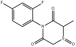 4-(2,4-DIFLUOROPHENYL)-2-METHYL-1LAMBDA4,4-THIAZINANE-1,3,5-TRIONE Struktur