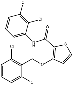 3-[(2,6-DICHLOROBENZYL)OXY]-N-(2,3-DICHLOROPHENYL)-2-THIOPHENECARBOXAMIDE Struktur