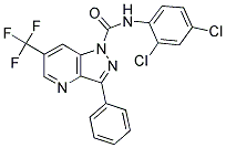 N-(2,4-DICHLOROPHENYL)-3-PHENYL-6-(TRIFLUOROMETHYL)-1H-PYRAZOLO[4,3-B]PYRIDINE-1-CARBOXAMIDE Struktur