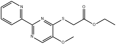 ETHYL 2-([5-METHOXY-2-(2-PYRIDINYL)-4-PYRIMIDINYL]SULFANYL)ACETATE Struktur